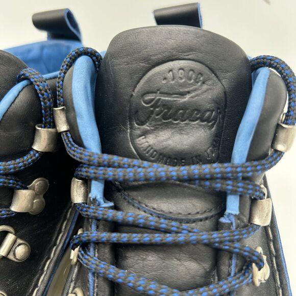 Fracap Men’s M60 Boots Black Blue Leather Made In Italy US 9.5 EU 42 - Picture 7 of 10